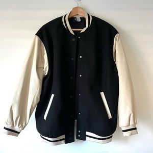 Oversized baseball jacket
